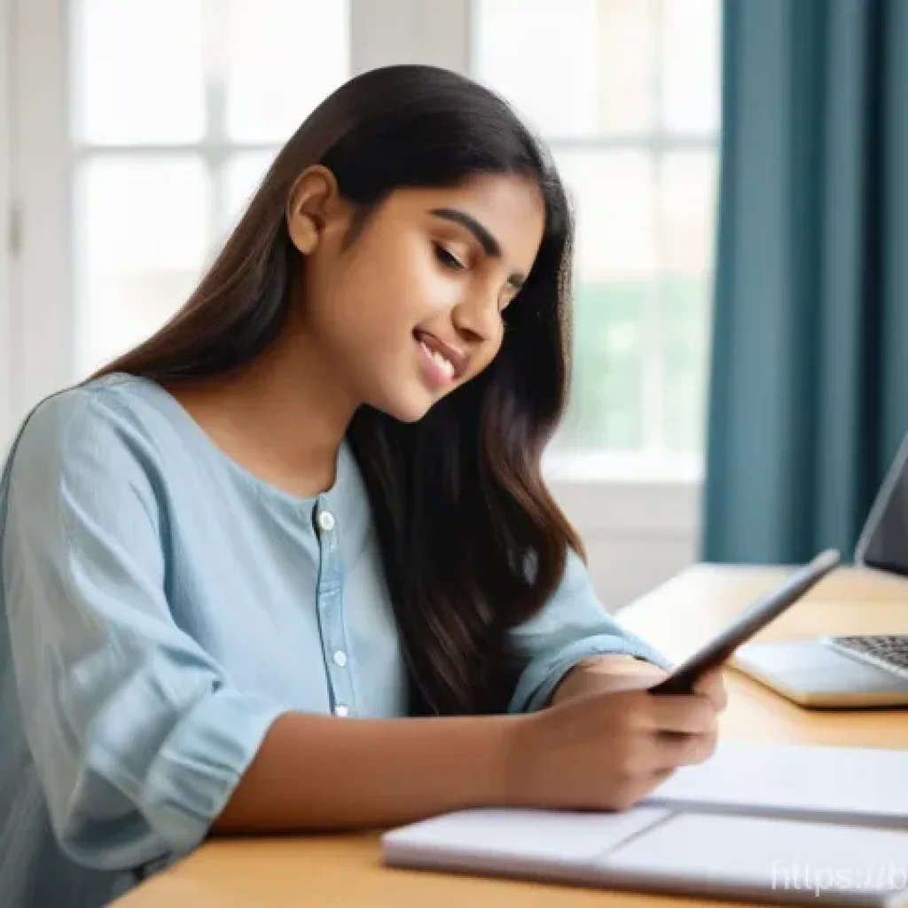 유아교육지도사 자격증 시험 준비를 위한 유용한 어플 - **Digital Planner & Interactive Learning:** A vibrant, high-angle shot of a young South Asian female...