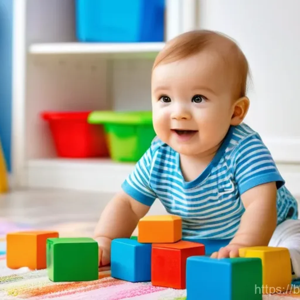 유아교육지도사 자격증 시험 합격률 높이는 팁 - **A joyful toddler exploring educational blocks in a brightly lit playroom.**
    A cheerful toddler...