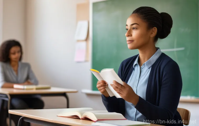 유아교육지도사 신입으로서 경력 목표 설정 - **Prompt:** A dynamic and colorful elementary school classroom buzzing with activity. On one side, a...