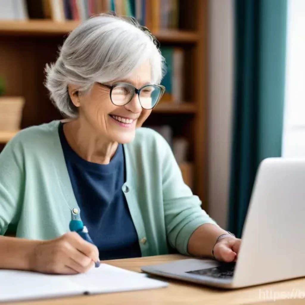 유아교육지도사 퇴직 후 활용 가능한 스킬 - **Prompt 1: Online Tutoring - Passing on Wisdom Digitally**
    A high-definition image of an elegan...