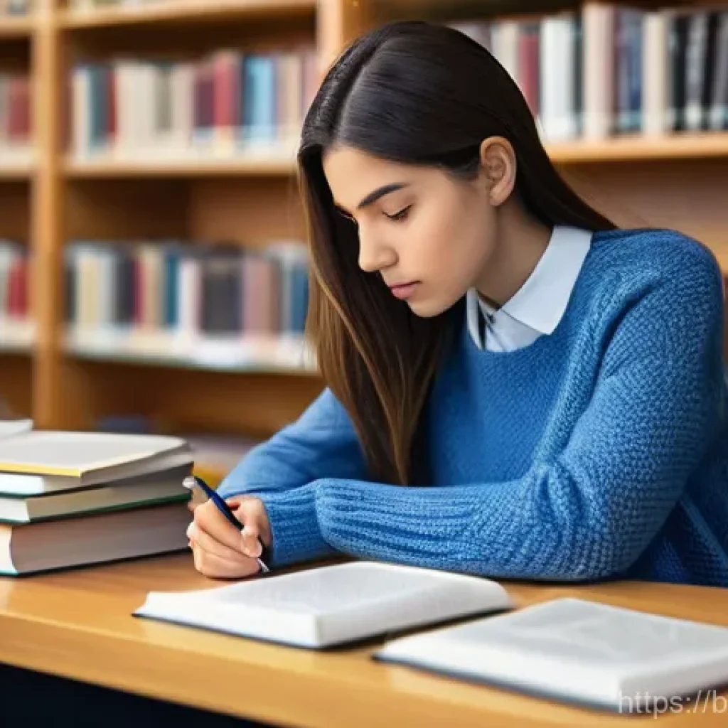 유아교육지도사 관련 논문 검색법 - **Prompt: The Focused Researcher**
A highly detailed, realistic image of a female university stu...