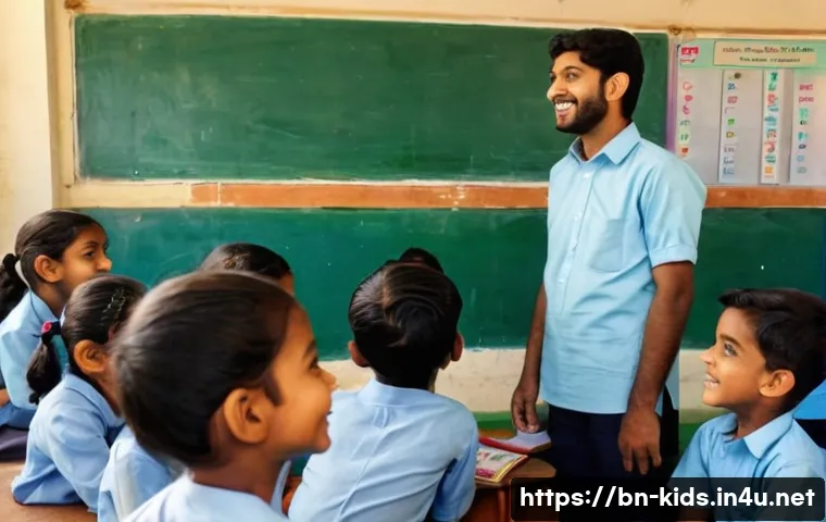 유아교육지도사로서 중요한 윤리 강령 - A warm and respectful classroom scene showing a Bengali male teacher attentively listening to a grou...